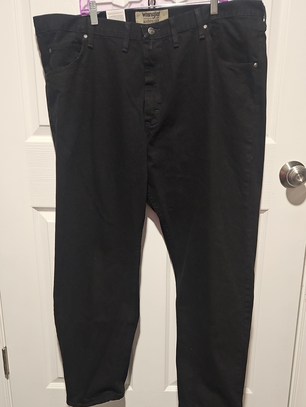 NWT Wrangler Authentics Men's Black Jeans 44x30 10ZM200BK